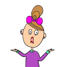 a fashionable  girl sticker #5383214