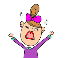 a fashionable  girl sticker #5383215