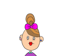 a fashionable  girl sticker #5383217