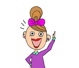 a fashionable  girl sticker #5383219