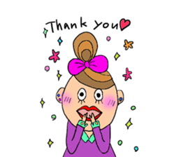 a fashionable  girl sticker #5383220