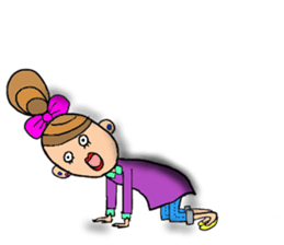 a fashionable  girl sticker #5383221