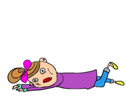 a fashionable  girl sticker #5383222