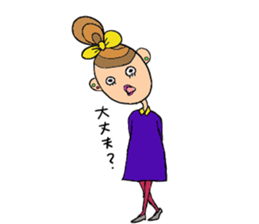 a fashionable  girl sticker #5383223