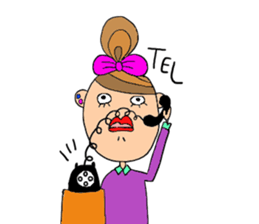 a fashionable  girl sticker #5383224