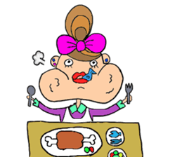 a fashionable  girl sticker #5383225