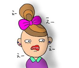 a fashionable  girl sticker #5383226