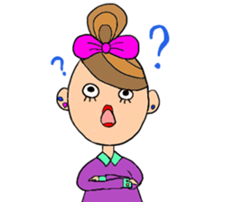 a fashionable  girl sticker #5383227