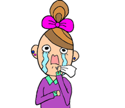 a fashionable  girl sticker #5383228