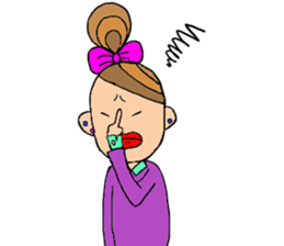 a fashionable  girl sticker #5383230