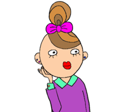 a fashionable  girl sticker #5383231