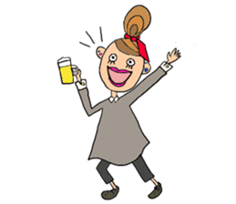 a fashionable  girl sticker #5383235