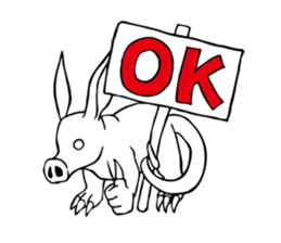 Rare animal! Mr. aardvark sticker #5383556