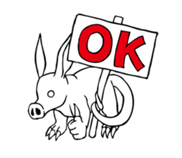 Rare animal! Mr. aardvark sticker #5383556