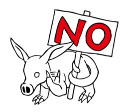Rare animal! Mr. aardvark sticker #5383557