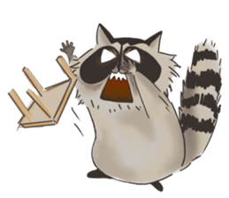 raccoon life sticker #5385482