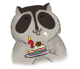 raccoon life sticker #5385494