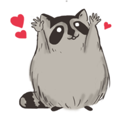 raccoon life sticker #5385509