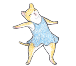 dancing with cat sticker #5385556