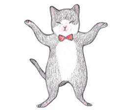 dancing with cat sticker #5385557