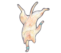 dancing with cat sticker #5385559