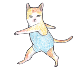 dancing with cat sticker #5385560