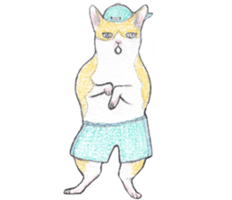 dancing with cat sticker #5385563