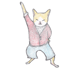 dancing with cat sticker #5385564