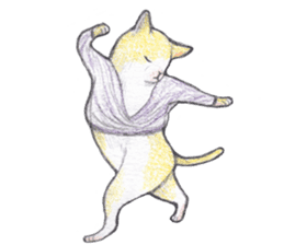 dancing with cat sticker #5385567