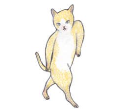 dancing with cat sticker #5385572