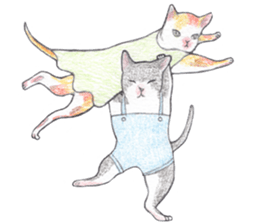 dancing with cat sticker #5385573