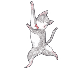 dancing with cat sticker #5385574
