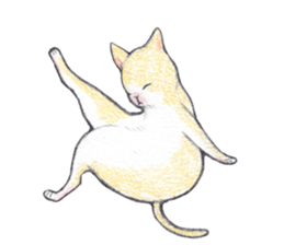 dancing with cat sticker #5385575