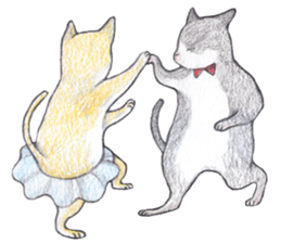 dancing with cat sticker #5385579