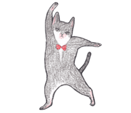 dancing with cat sticker #5385581