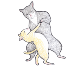 dancing with cat sticker #5385588