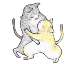 dancing with cat sticker #5385589