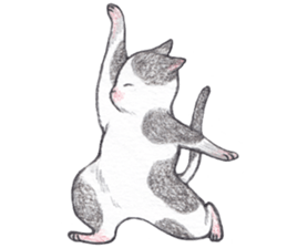dancing with cat sticker #5385590