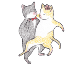 dancing with cat sticker #5385594