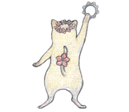 dancing with cat sticker #5385595