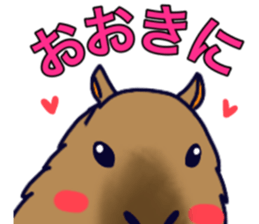 Capybara in Kansai dialect sticker #5385919