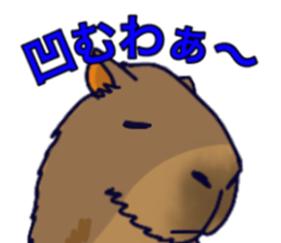 Capybara in Kansai dialect sticker #5385950