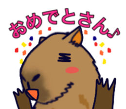 Capybara in Kansai dialect sticker #5385951