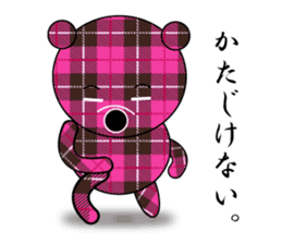Plaid bear sticker #5386001