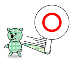 Plaid bear sticker #5386004