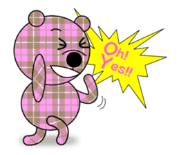 Plaid bear sticker #5386010