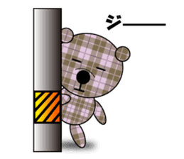 Plaid bear sticker #5386034