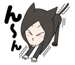 The black cat girl sticker #5386999