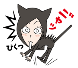 The black cat girl sticker #5387002