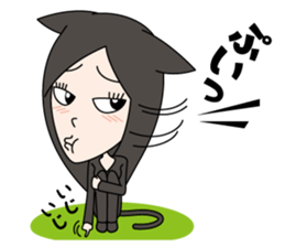 The black cat girl sticker #5387028